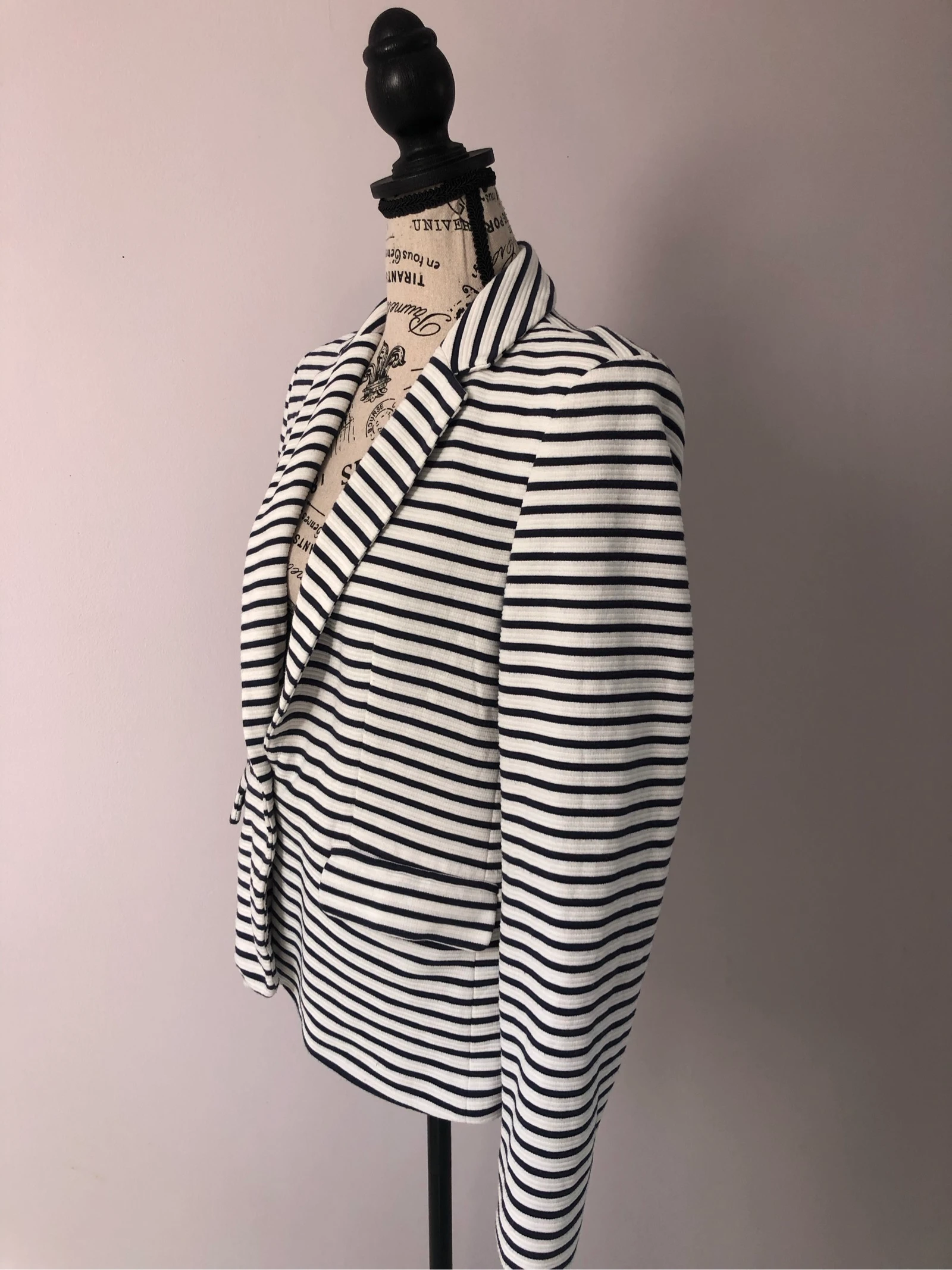 💙 Blazer a rayas azul marino y blanco – Camaïeu – Tamaño estimado S/M – Muy buen estado – photo 4